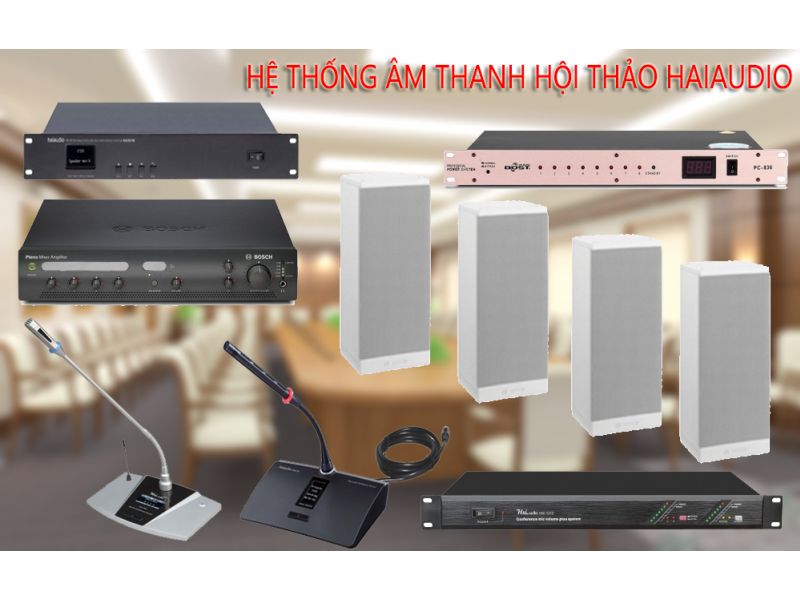 Dàn âm thanh hội thảo phòng họp cho 15 đại biểu